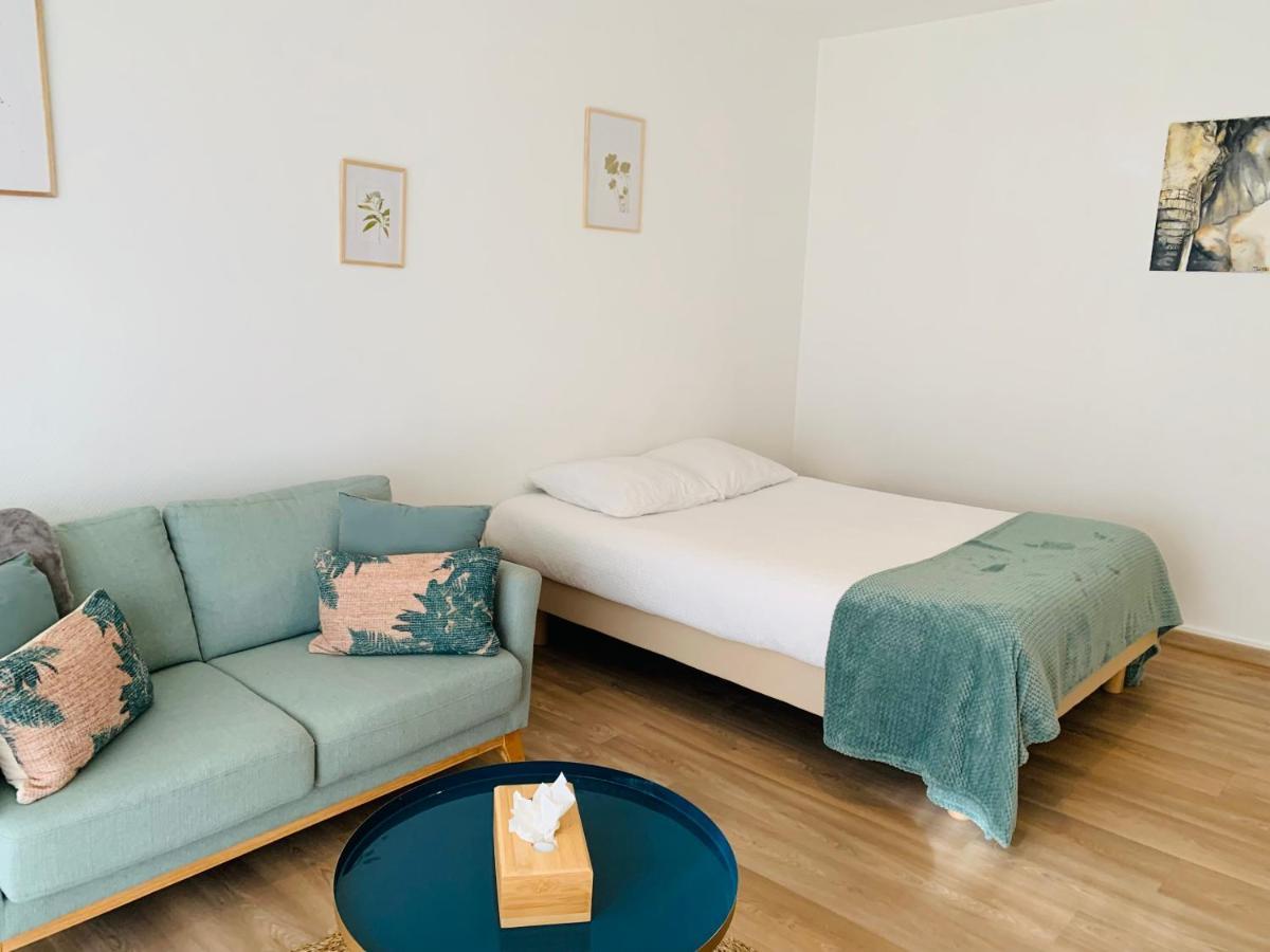 Studio Confort 35M2 Renove, Equipe Et Climatise, Tout Se Fait A Pied! Apartment อองทีบส์ ภายนอก รูปภาพ